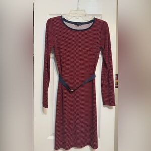 Tommy Hilfiger Navy and Red Geometric Top